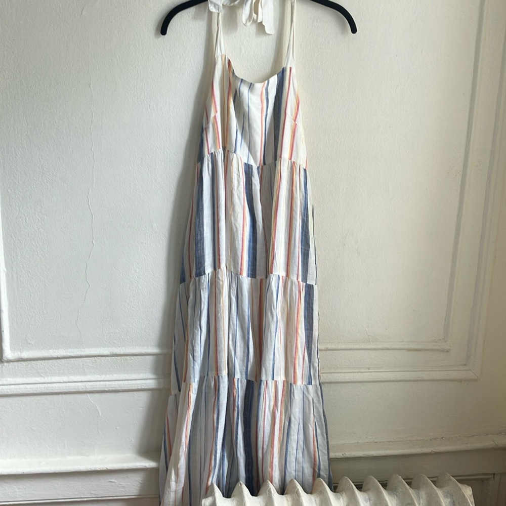 Striped Multicolor Midi Dress